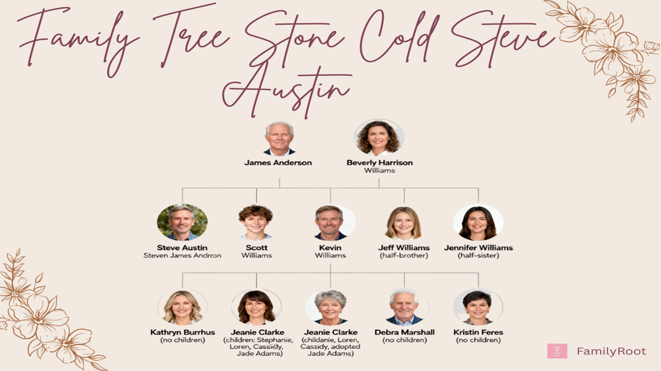 The Family Tree of American Actor and Film Producer Stone Cold Steve Austin