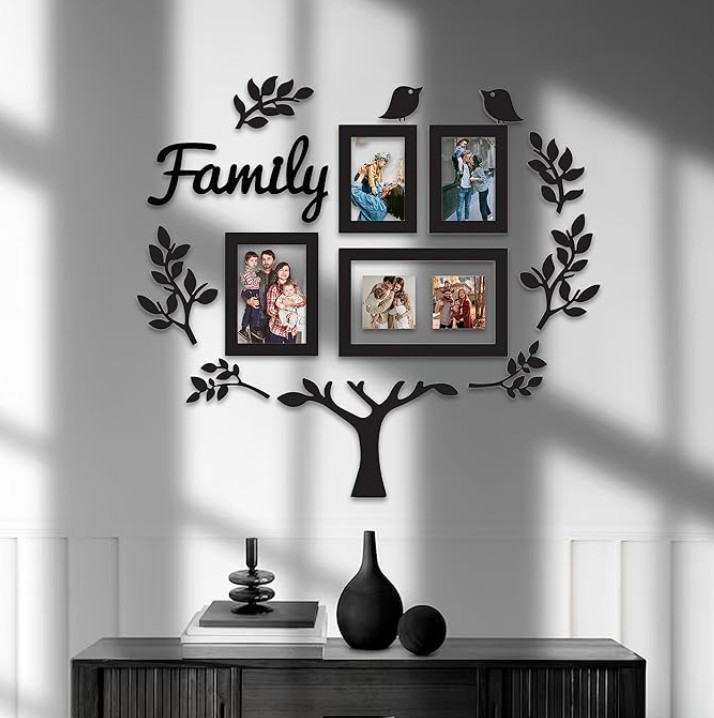 Family Tree Photo Frame: Art Street Family Tree MDF Photo Frame Individual Picture Wall Art For Living Room, Decorative Home Decor