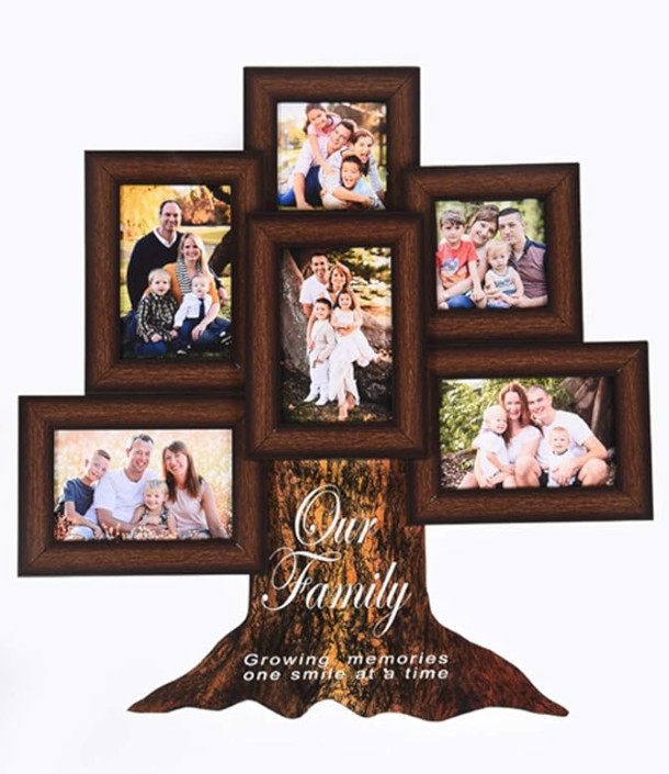 Family Tree Photo Frame: Premium Brown Family Tree Photo Frame For Your Friends and Family Relatives to Gift for their Birthday, Wedding and Anniversary for Some Special Occassions
